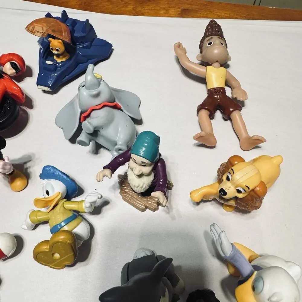 Disney Action Figures Lot Cake Toppers McDonald’s Kelloggs Pixar Various Misc